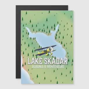 Mapa do lago do Lago Skadar Albânia e Montenegro