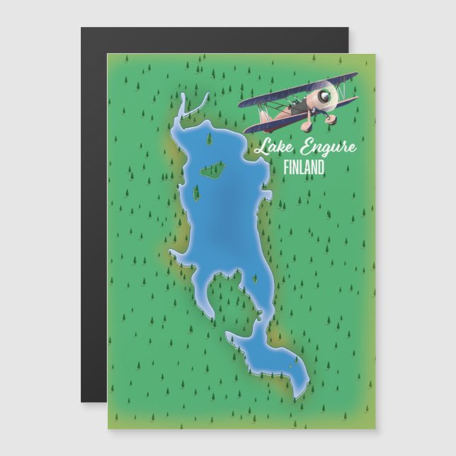 Mapa do Lago Engure Finlândia (Frente/Verso)