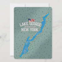 Mapa do Lago George New York