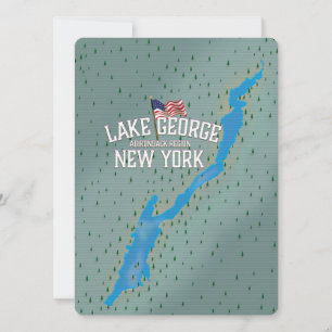 Mapa do Lago George Nova York
