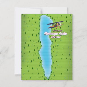 Mapa do Lago Honeoye Nova York