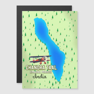 Mapa do lago indiano Chandra Taal Himachal Pradesh