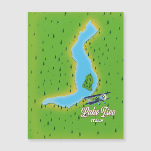 Mapa do lago Iseo Itália