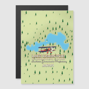 Mapa do lago Kawaguchi Fujikawaguchiko & do Minobu