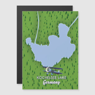 mapa do lago Kochelsee, Alemanha