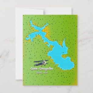 mapa do Lago Livingston Texas