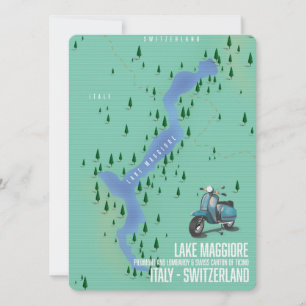 Mapa do Lago Maggiore Itália - Suíça