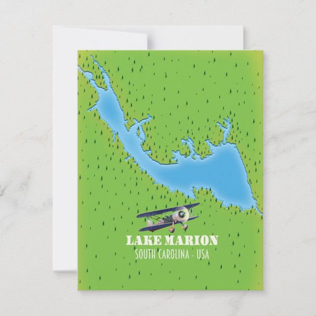 Mapa do Lago Marion Carolina do Sul (Frente)