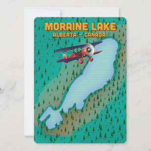 Mapa do Lago Moraine Alberta Canada