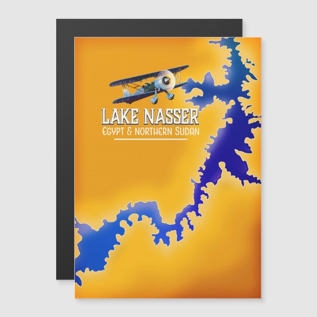 Mapa do Lago Nasser Egito e Sudão (Frente/Verso)