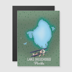 Mapa do Lago Okeechobee Flórida.