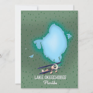 Mapa do Lago Okeechobee Flórida.