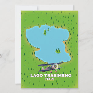 Mapa do lago Trasimeno Itália