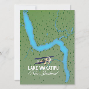 Mapa do Lago Wakatipu Nova Zelândia