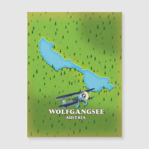 Mapa do lago Wolfgangsee Lake Austria