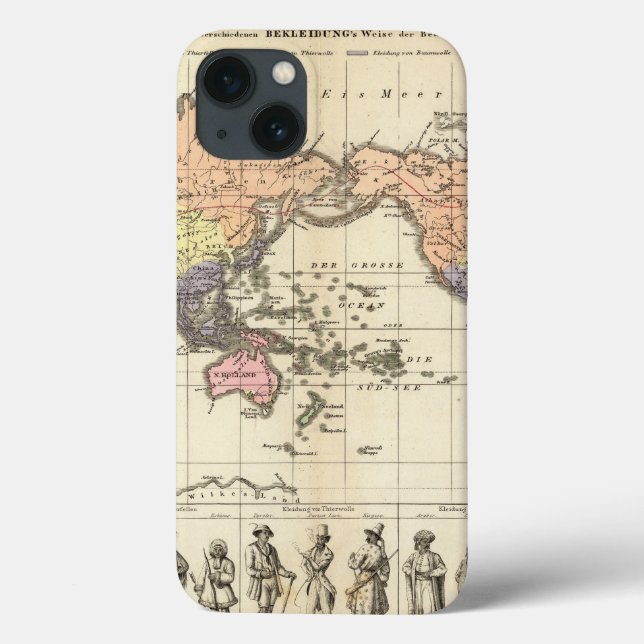 Mapa do mundo de estilos da roupa (Verso)
