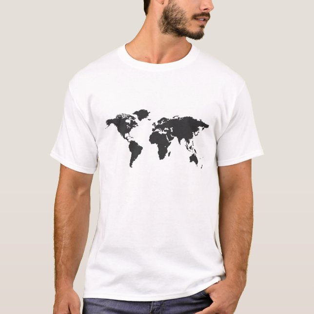 Mapa do mundo em um t-shirt (Frente)