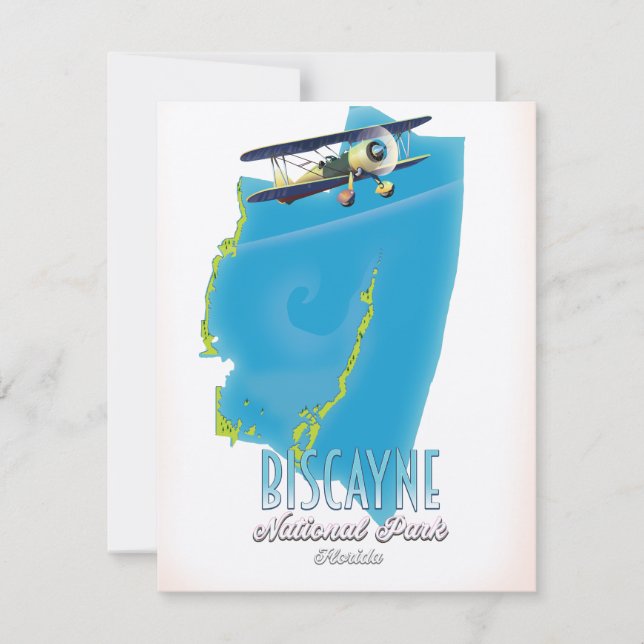 Mapa do Parque Nacional da Biscaia na Flórida (Frente)