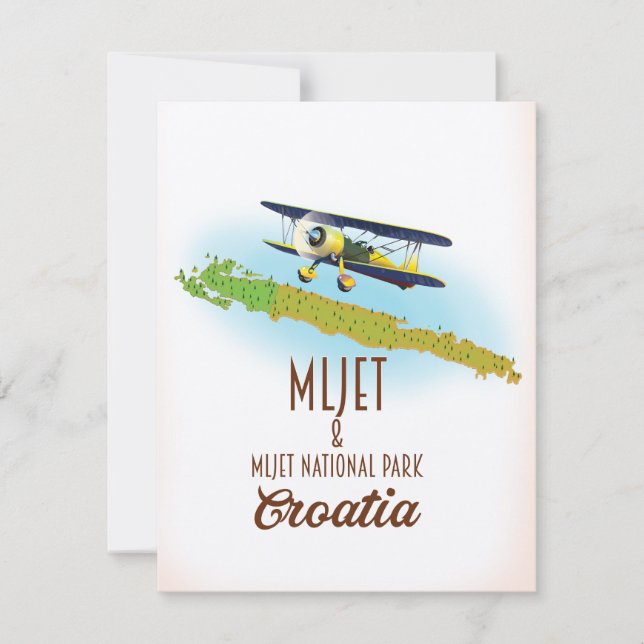 Mapa do Parque Nacional da Croácia (Frente)