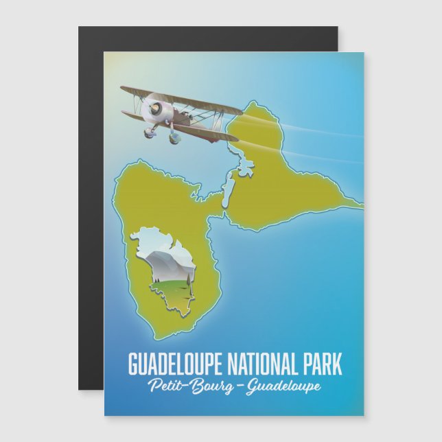 Mapa do Parque Nacional de Guadalupe (Frente/Verso)