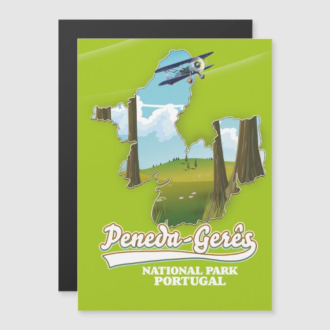mapa do parque nacional Peneda-gerês Portugal (Frente/Verso)