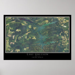 Mapa do Poster de Satélite do Arkansas