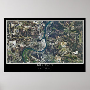 Mapa do Poster de Satélite do Missouri