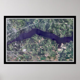 Mapa do Poster do Lago Alabama