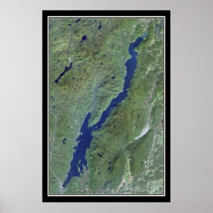 Mapa do Poster do Lago George New York