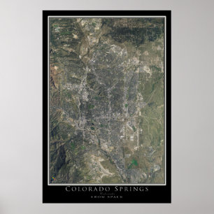 Mapa do Poster por Satélite do Colorado Primavera