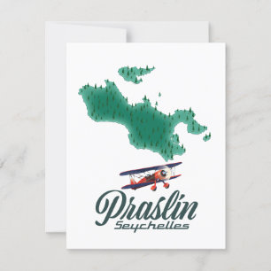 Mapa do Praslin Seychelles