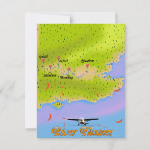 Mapa do Rio Tâmisa Londres Inglaterra