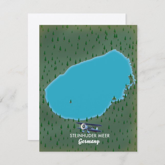 Mapa do Steinhuder Meer Alemanha (Frente/Verso)