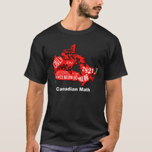 mapa do t-shirt básico de Canadá
