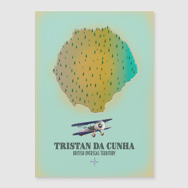 mapa do Território Ultramarino Britânico de Tristã (Frente)