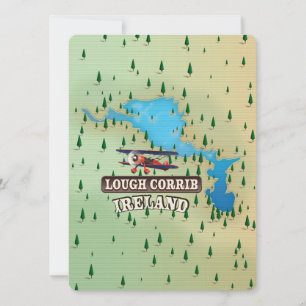Mapa do vintage de Corrib Ireland do Lough