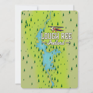 Mapa do vintage de Ree Ireland do Lough