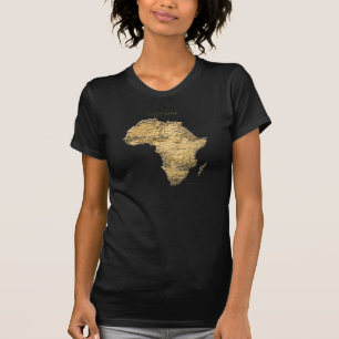 Mapa Dourado Metálico da Camisa AFRICA