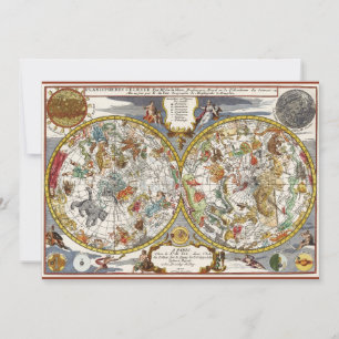 Mapa Estelar de Planisfero Antigo por Nicholas de 