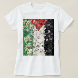 Mapa Floral da Palestina - Camiseta do Mapa Livre