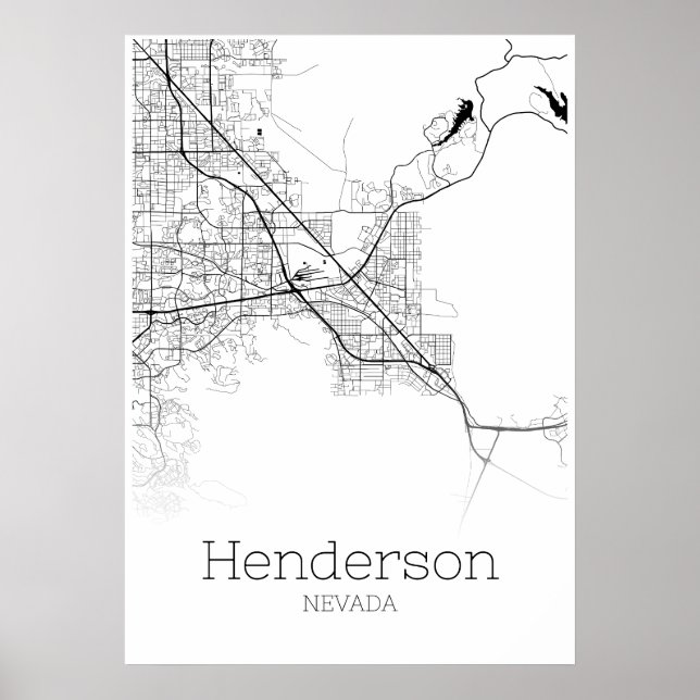 Mapa Henderson - Nevada - Poster do mapa da cidade (Frente)