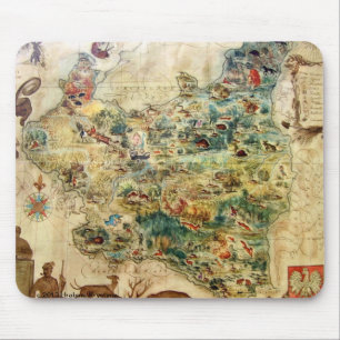 MAPA HISTÓRICO DO POLÔNIA 1939 MOUSEPAD