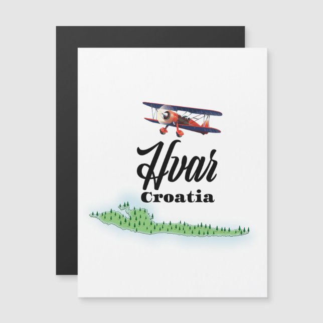 mapa Hvar Croácia (Frente/Verso)