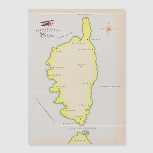 Mapa ilustrado da Córsega