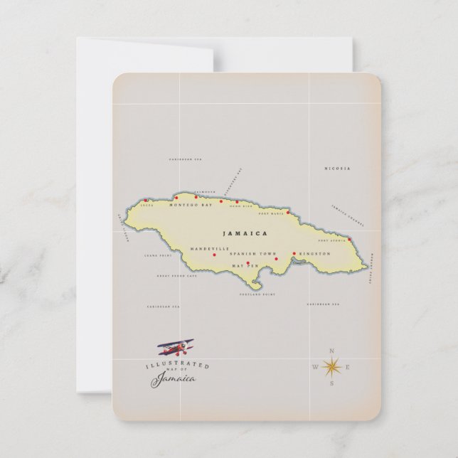 Mapa ilustrado da Jamaica. (Verso)