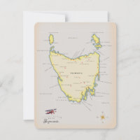 Mapa ilustrado da Tasmânia.
