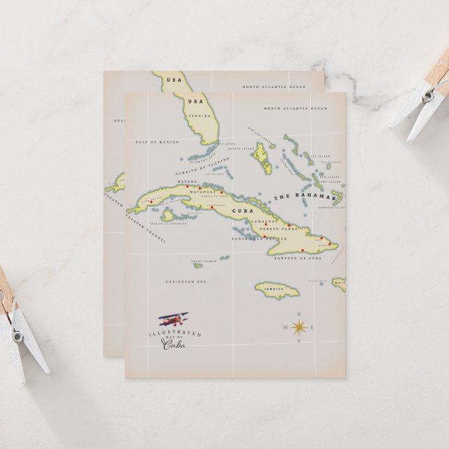 Mapa ilustrado de Cuba (Frente/Verso In Situ)