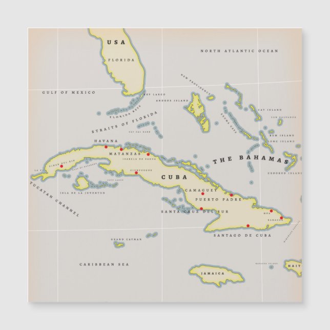Mapa ilustrado de Cuba (Frente)