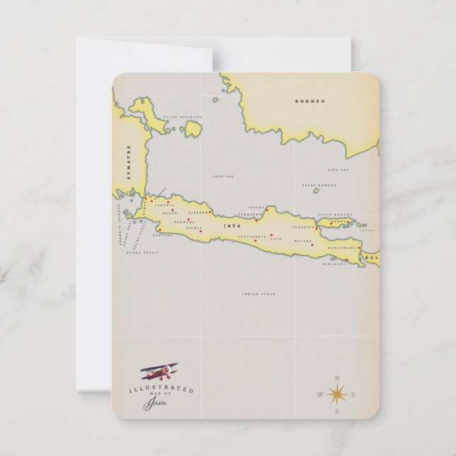Mapa ilustrado de Java. (Verso)