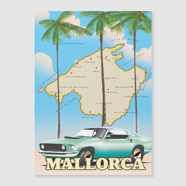 Mapa ilustrado de Mallorca (Frente)